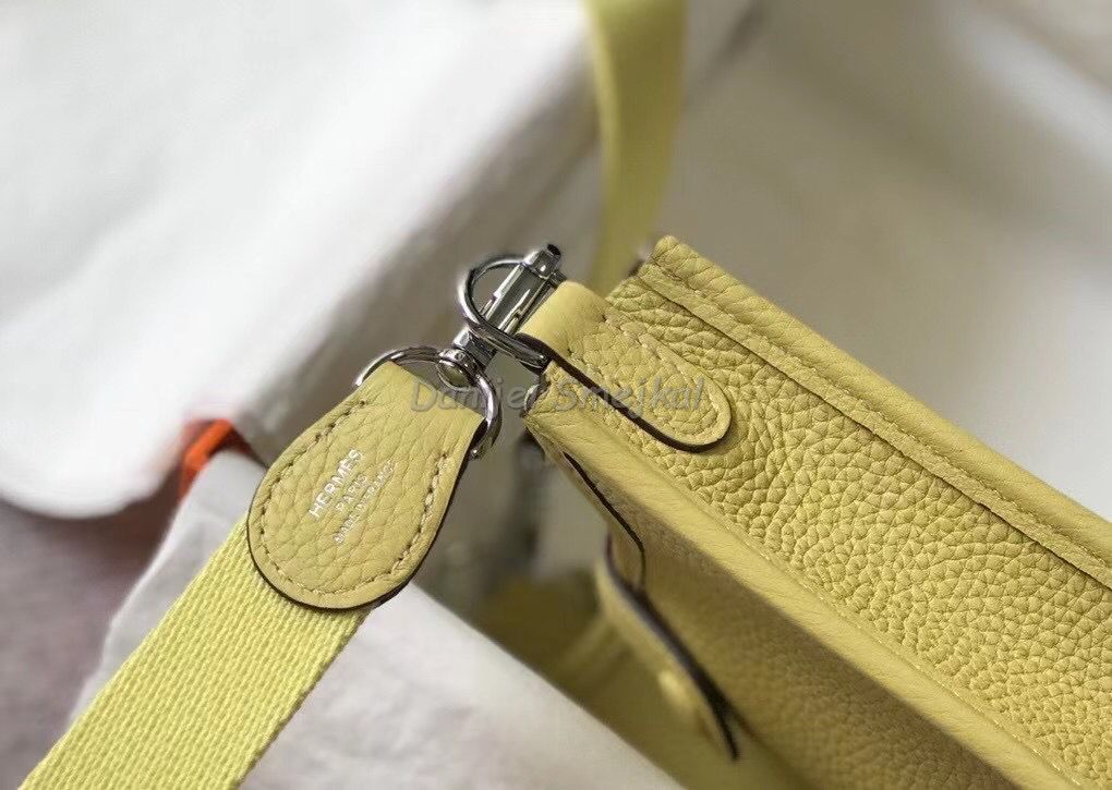 Hermes Evelyne III TPM Mini Bag In Jaune Poussin 17cm