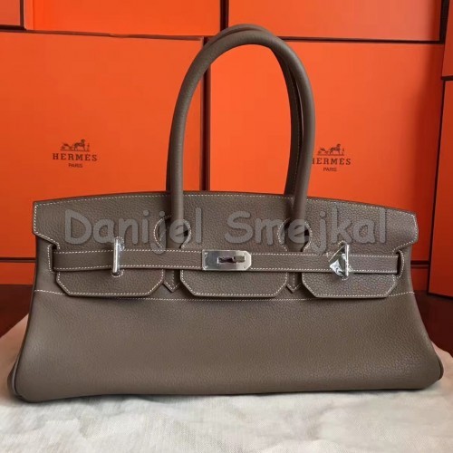 Hermes Grey JPG Shoulder Birkin 42cm Bag