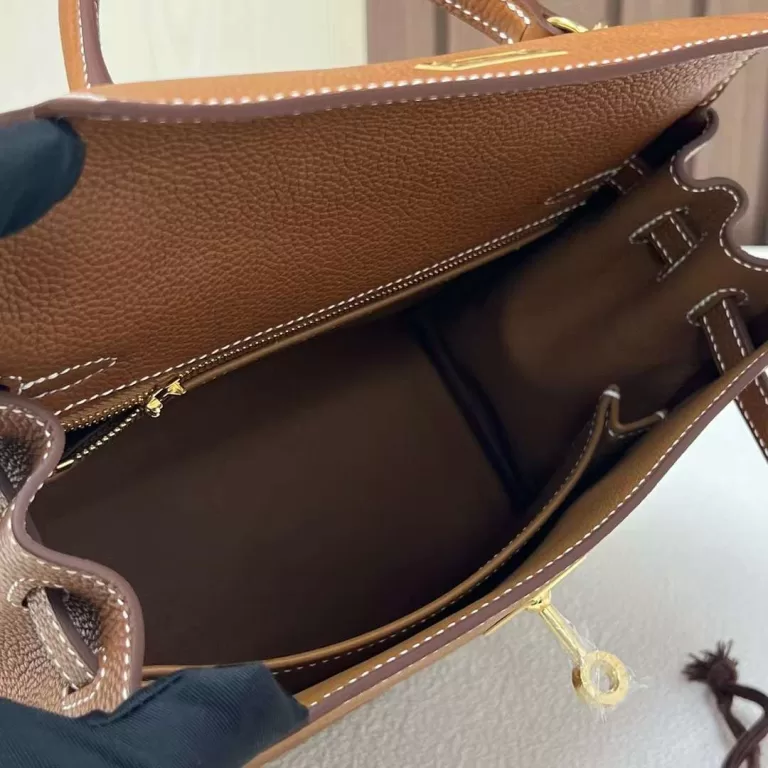 Hermes Kelly Barenia 34 Original Color Gold Hardware 25cm