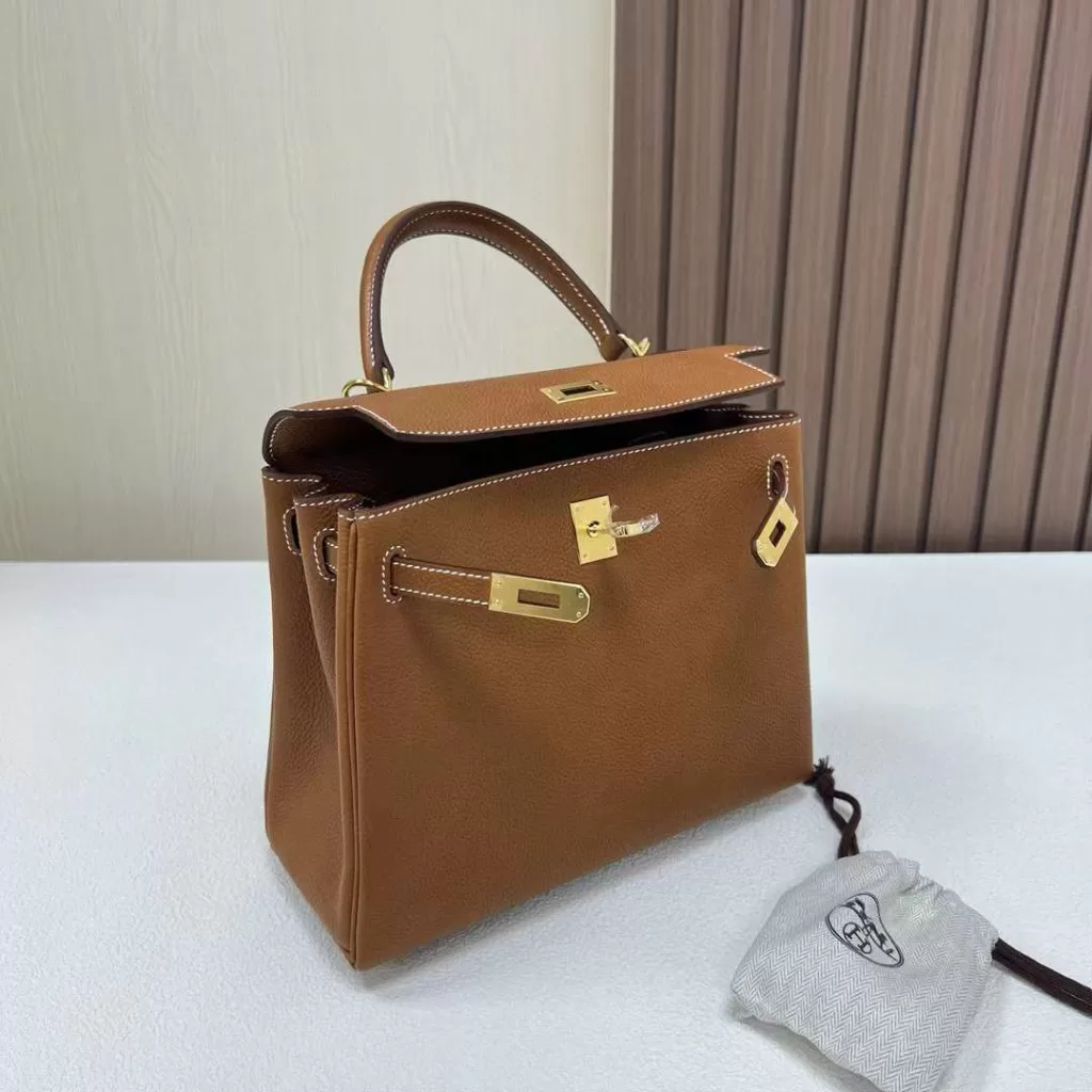 Hermes Kelly Barenia 34 Original Color Gold Hardware 25cm