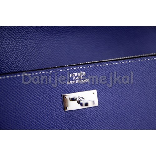 Hermes Kelly Longue Wallet In Electric Blue Epsom Leather 