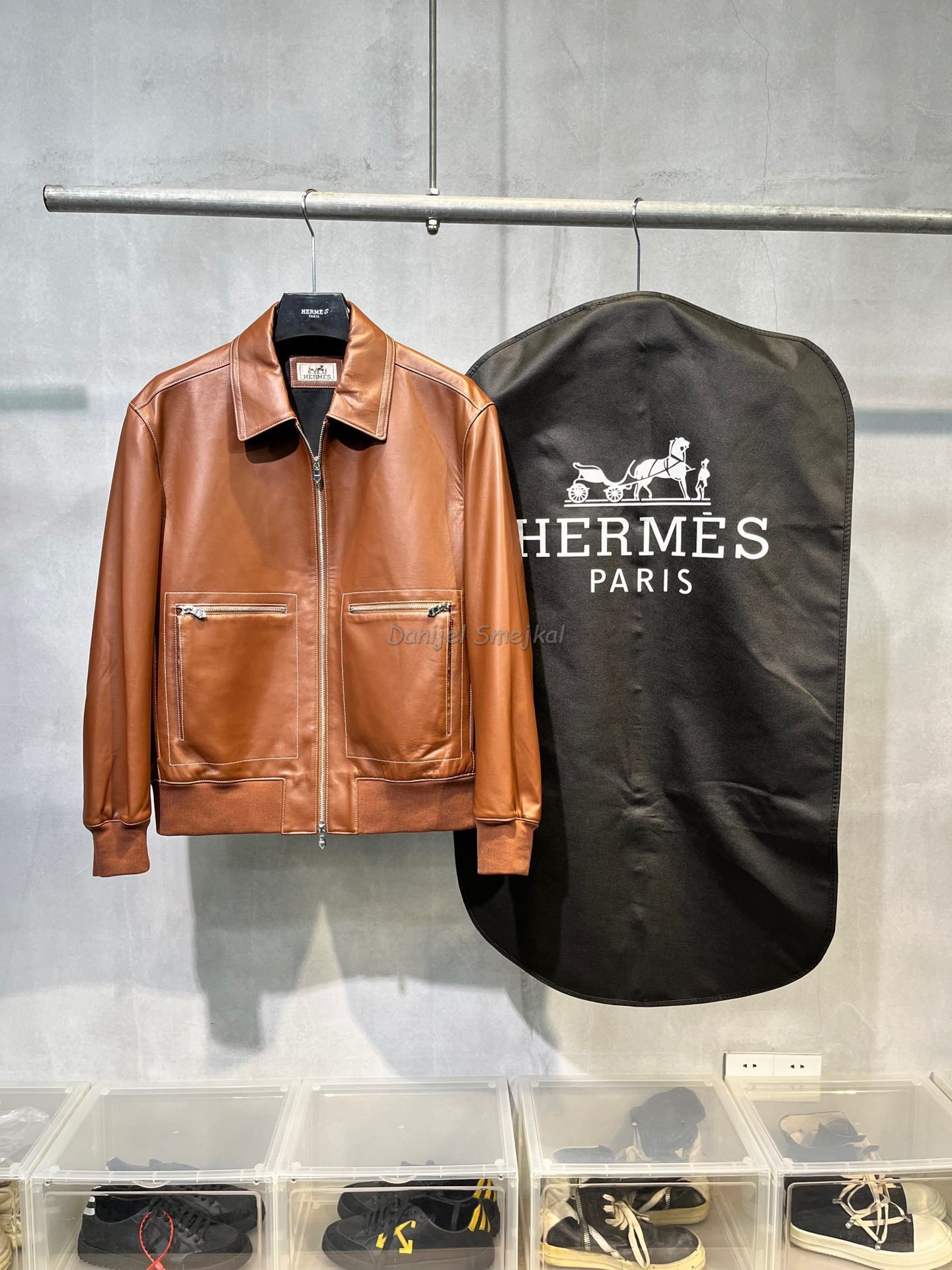 Hermes Lederjacke