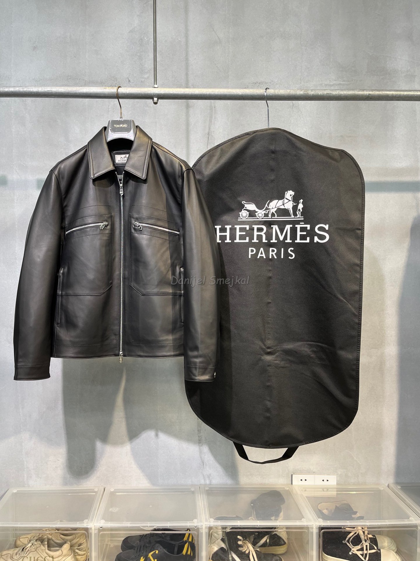 Hermes Lederjacke