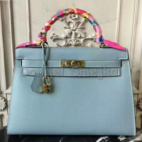 Hermes Light Blue Epsom Kelly 32cm 