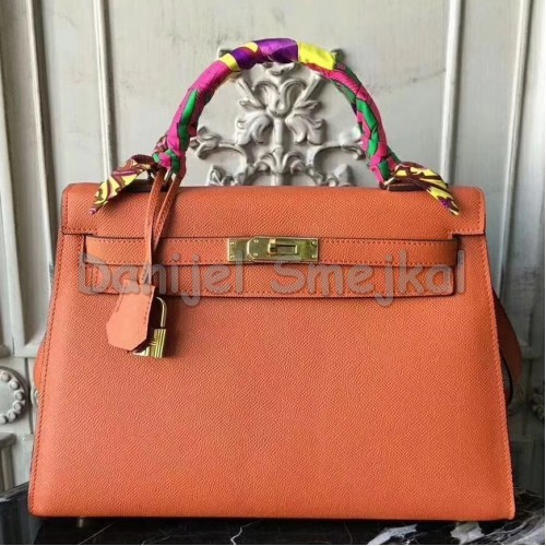 Hermes Orange Epsom Kelly 32cm