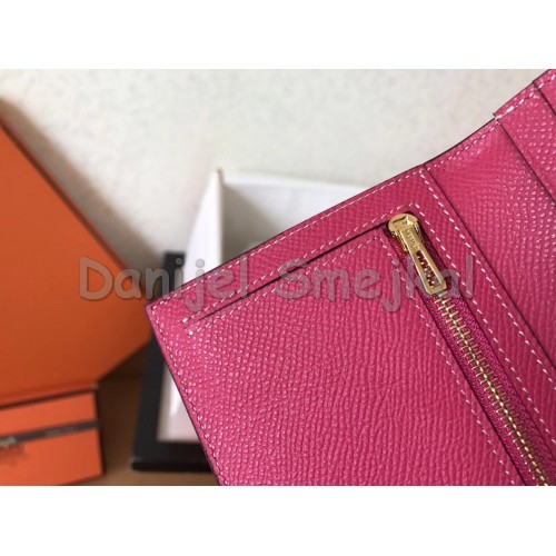 Hermes Peach Epsom Bearn Gusset Wallet 