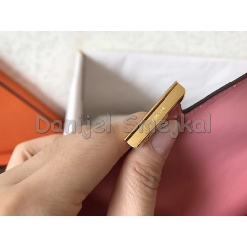 Hermes Pink Epsom Constance Long Wallet