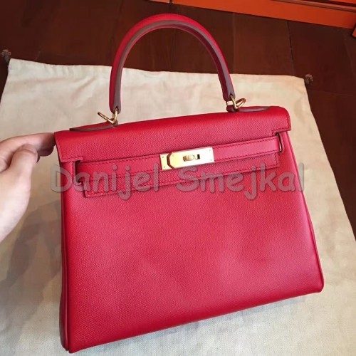 Hermes Red Epsom Kelly 32cm 