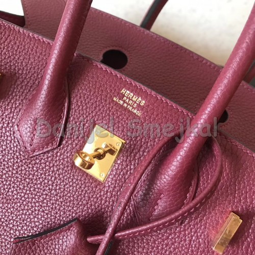 Hermes Ruby Clemence Birkin 25cm