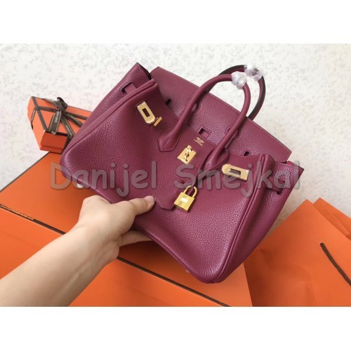 Hermes Ruby Clemence Birkin 25cm
