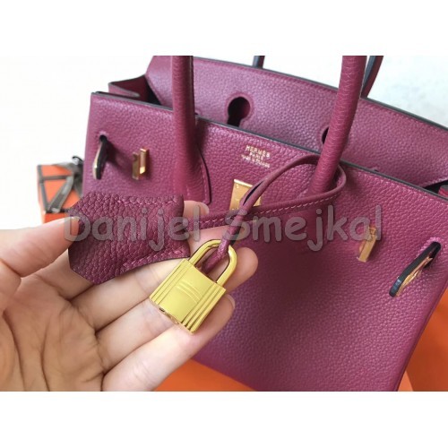 Hermes Ruby Clemence Birkin 25cm