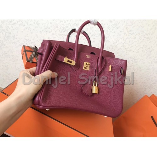 Hermes Ruby Clemence Birkin 25cm