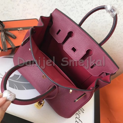 Hermes Ruby Clemence Birkin 25cm