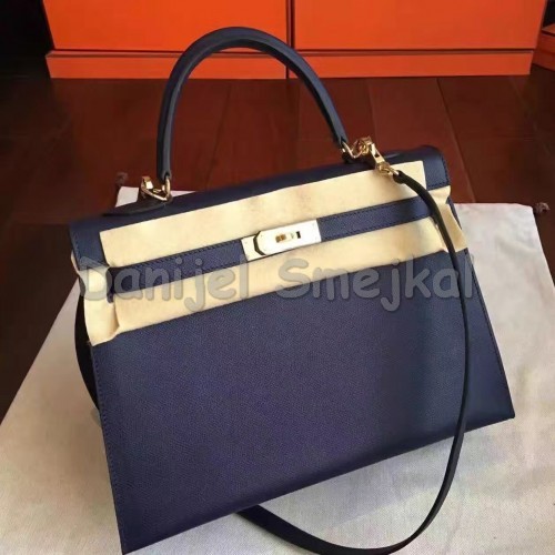 Hermes Sapphire Epsom Kelly 32cm 