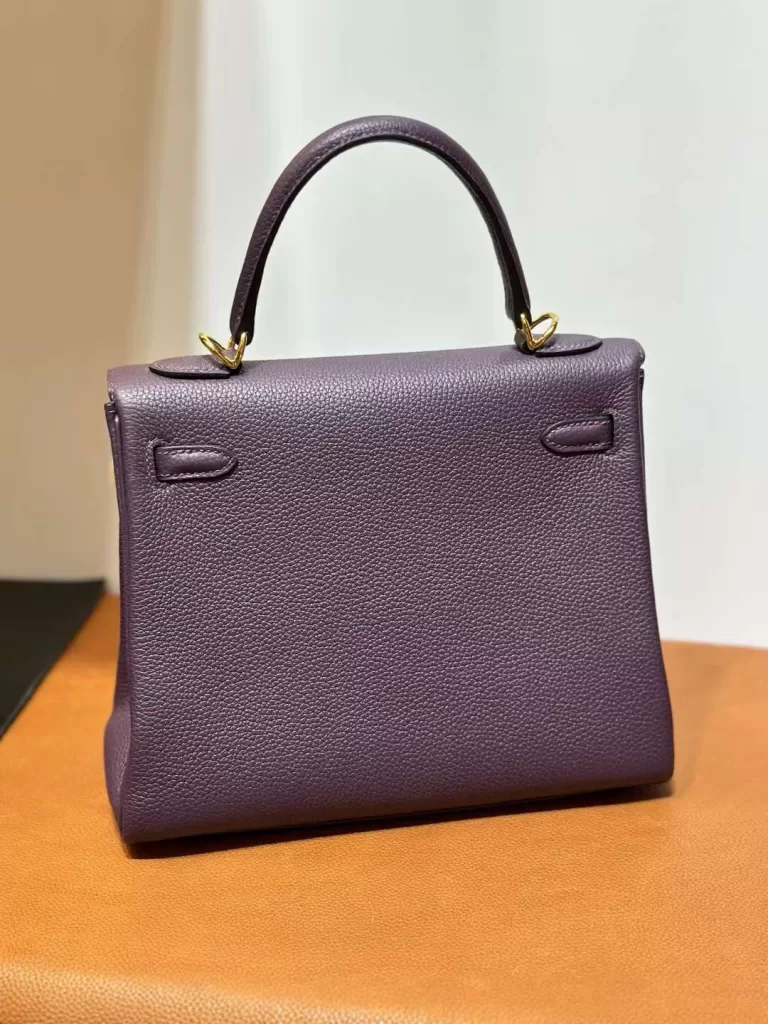 Hermess Kelly Togo Grape Purple Gold Hardware 25cm
