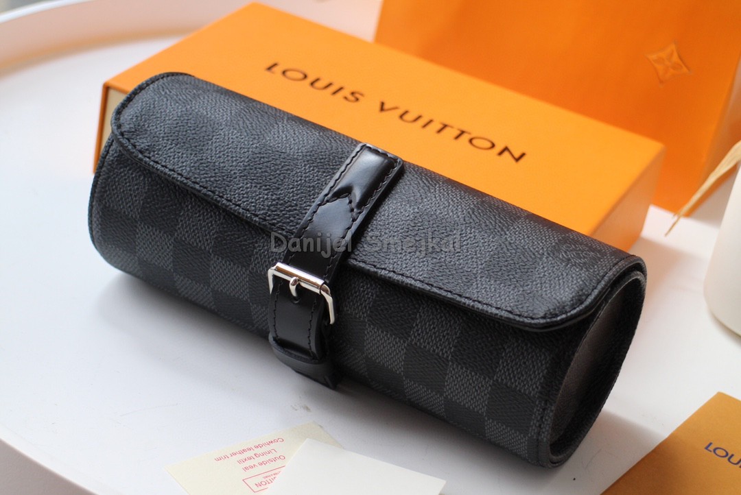 Louis Vuitton M47530 Uhrenetui Damier Graphite 20cm