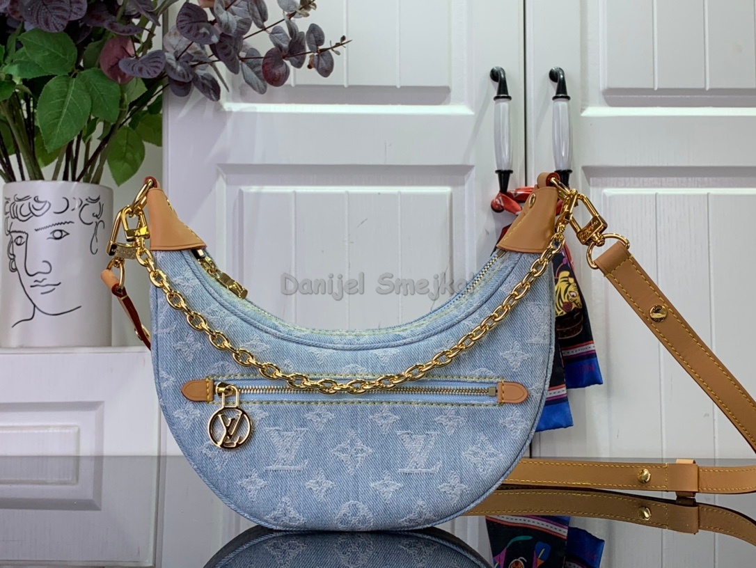 Louis Vuitton M81098 Loop Monogram Denim 23cm