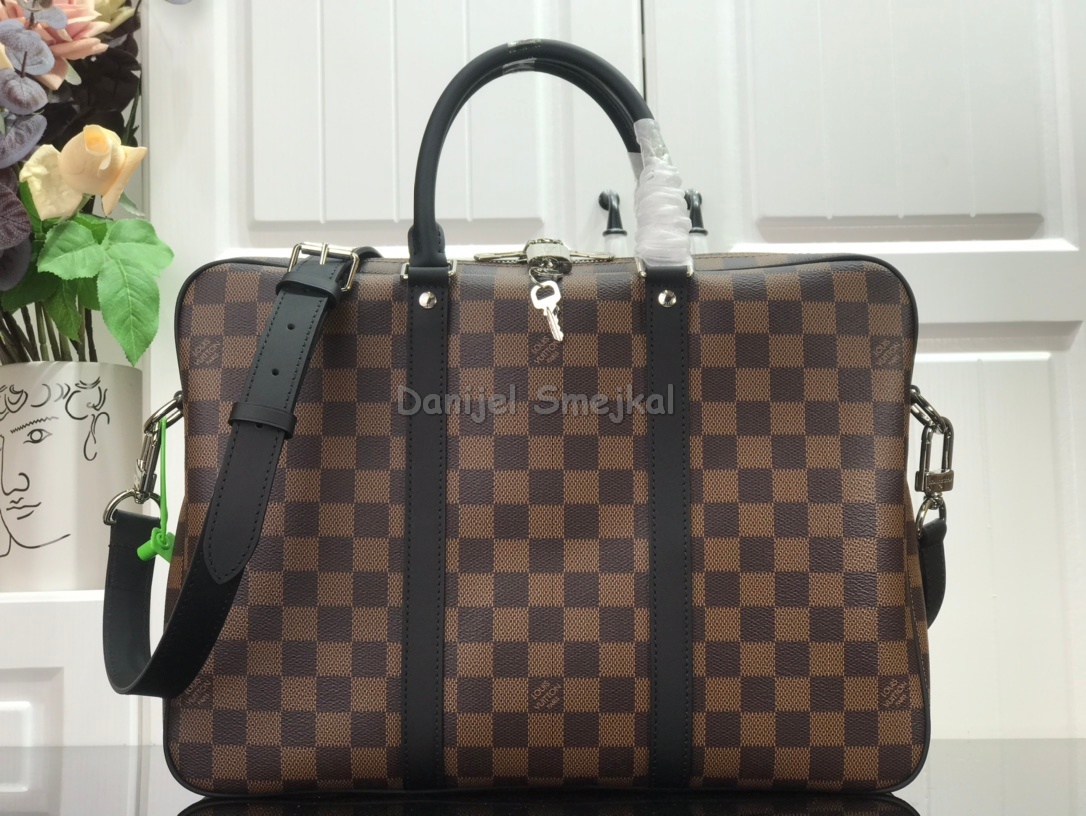 Louis Vuitton N41478 Damier Ebene Canvas Porte Documents 35cm