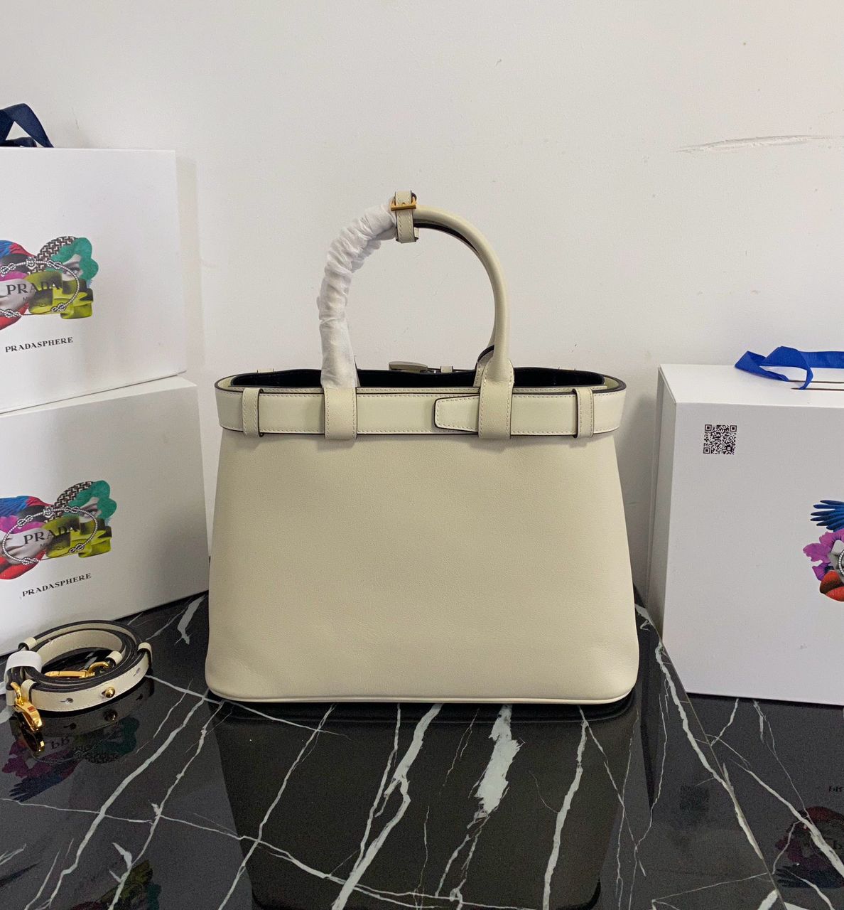 Prada Buckle Bag 35cm