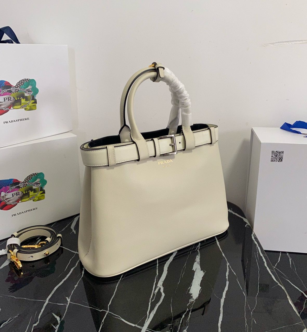 Prada Buckle Bag 35cm